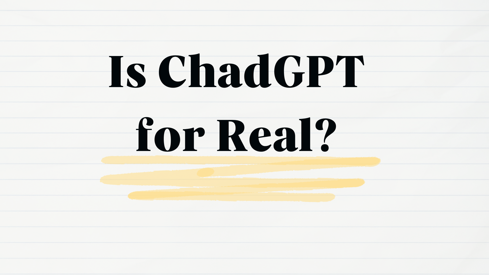 Cover Image for Is ChadGPT For Real!!!